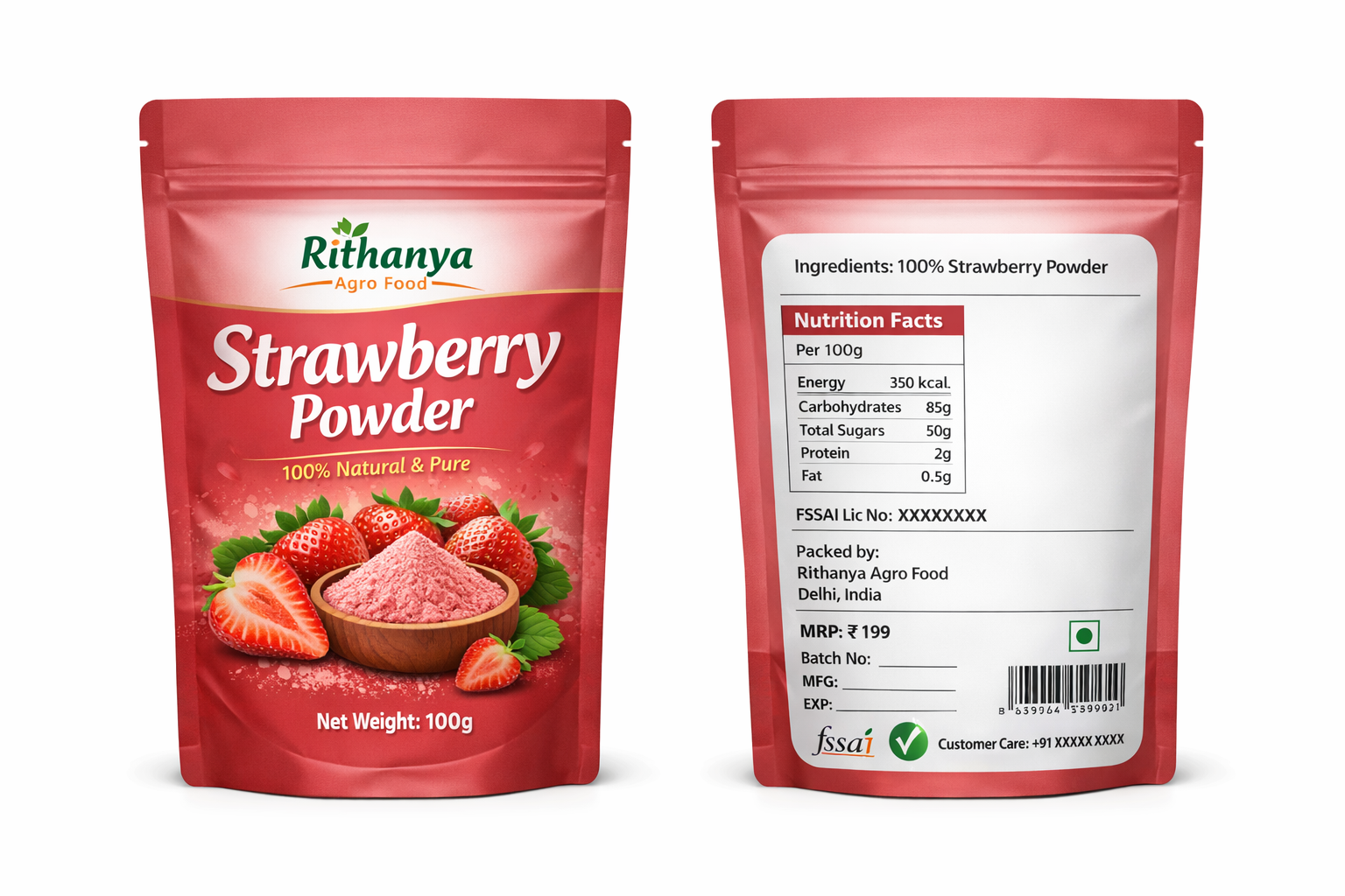Strawberry Powder 100gm